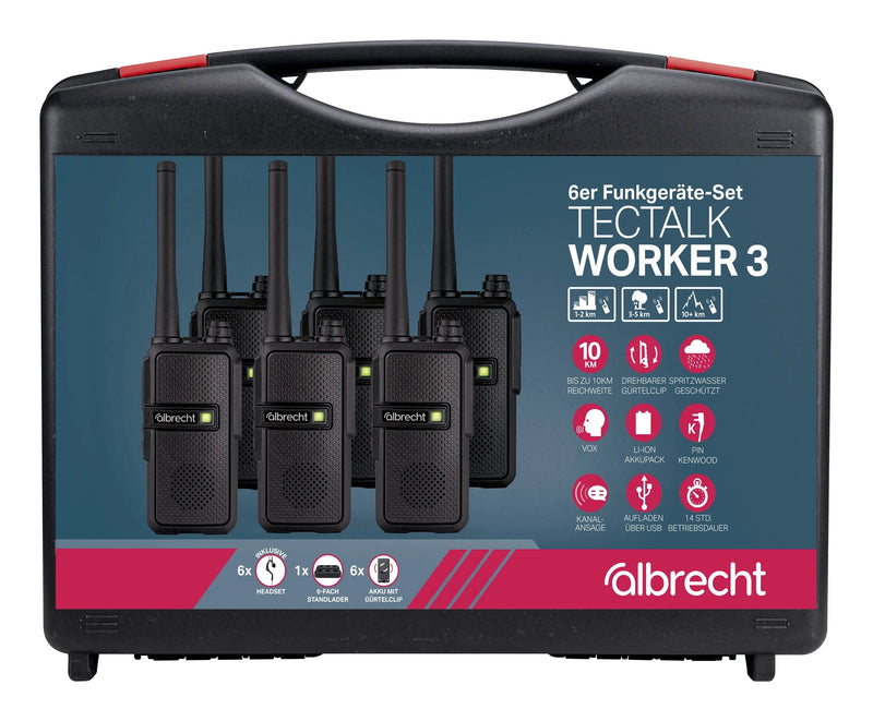 Albrecht Tectalk Worker 3 Estuches Set Of 6 Estuches Prácticos
