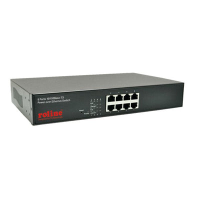 Roline PoE Fast Ethernet Switch 8 Port 8X PoE 48,26CM 19PULGADAS Assembly — image 1