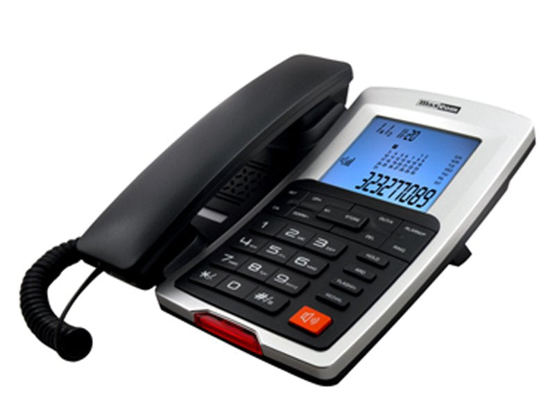 Maxcom Phone KXT709 Analógico Identificador Llamadas Black White