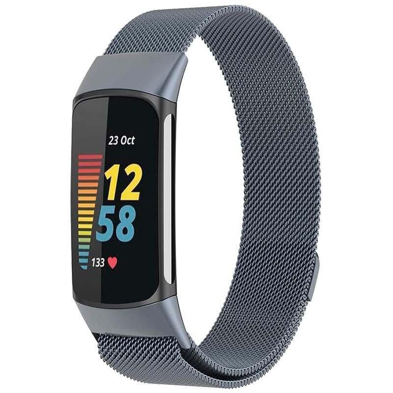 Strap Milanesa Magnética Fitbit Charge 5 / Charge 6 Grey