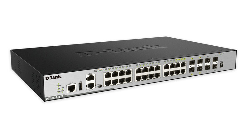 D-link Dgs 3630-28TC Conmutador L3 Gestionado 20 X 10/100/1000 + 4 X Gigabit Sfp Combinado + 4 X 10 Gigabit Sf