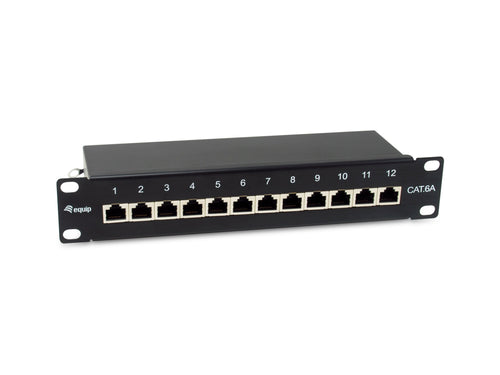 Equip Patchpanel 12x RJ45 CAT.6A 10 FTP 1HE Premium Black — image 1