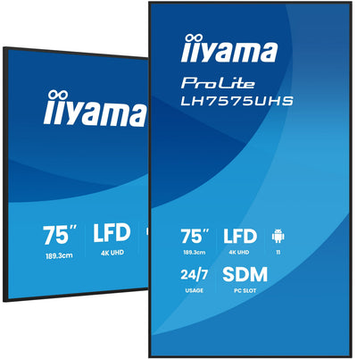 Iiyama LH7575UHS-B2AG Screen Señalización Screen Plana Señalización Digital 190,5CM (75) LCD Wi-Fi 500 Cd M² 4 — image 1