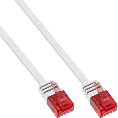 Inline Flat Ultraslim Network Cable U/UTP CAT.6 Gigabit Ready White 7M — image 1