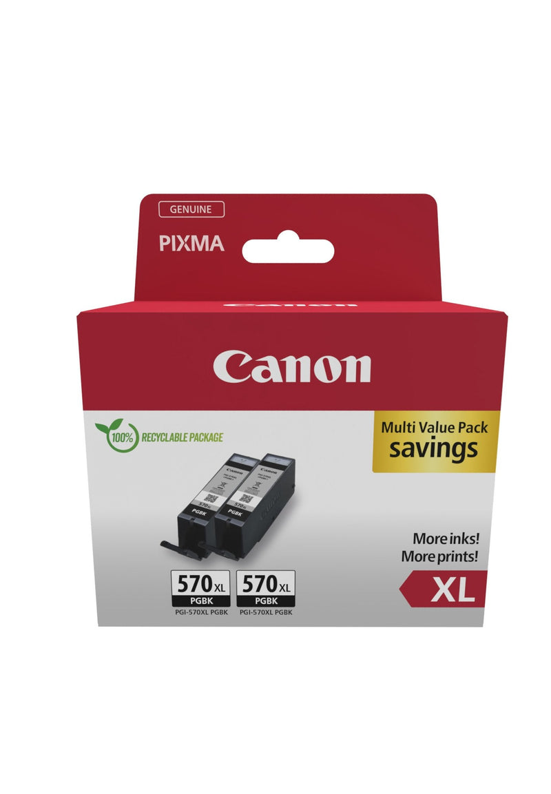 Canon 0318C010 Ink Cartridge 2 Pieces Genuine High Yield (xl) Black