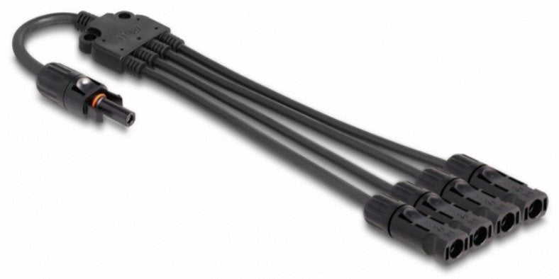 Delock DL4 Solar Splitter Cable 1X Hchse 4X Mecker 50CM Black