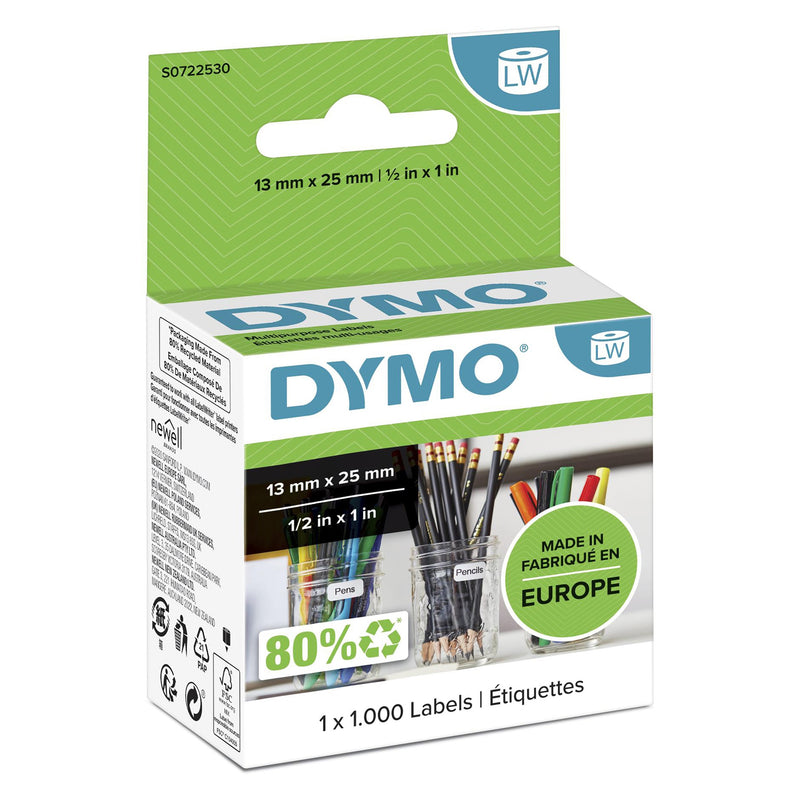 Dymo Labels Label Writer Paper Multifuncion. Roll 1000 Units Blancas 24X12MM