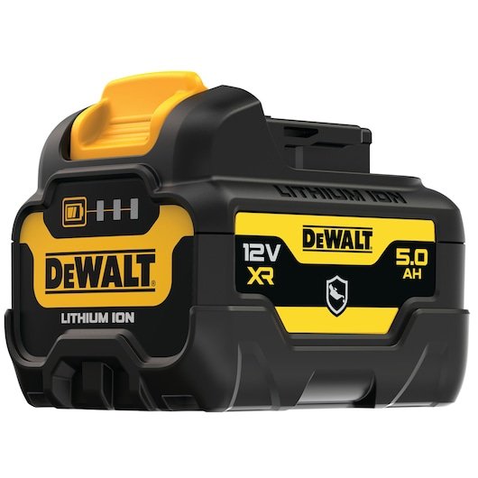 Dewalt Batería Xr DCB126G, 12VOLT 5AH Negro/Amarillo Protection Housing Contra Productos Químicos, Ácidos Y Co