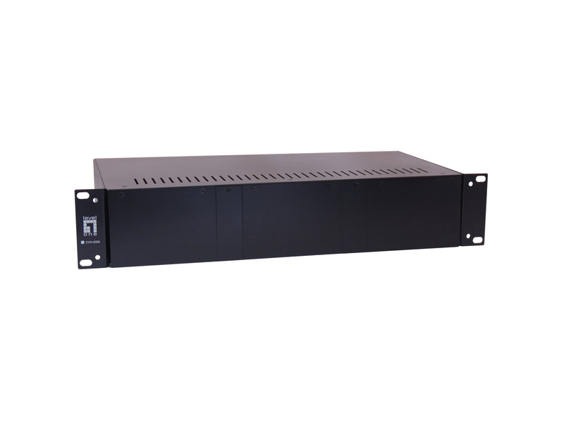 Level One Chasis Convertidores Medios 14 Slots With Power Supply Redundante