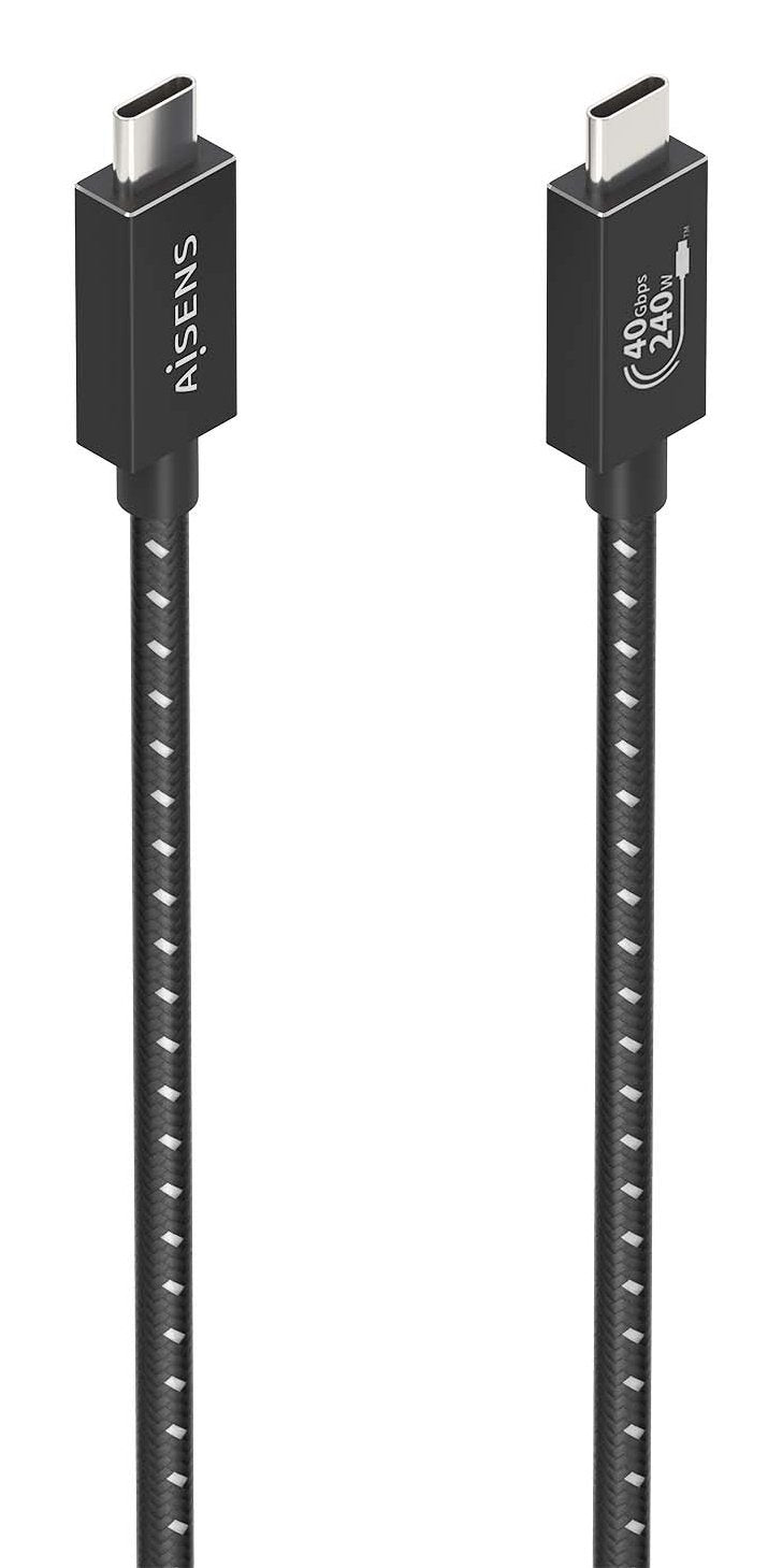 Aisens USB Cable 4.0 Type-c A156-0867 USB Type-c Male USB Type-c Male Up To 240W 40Gbps 1M Grey