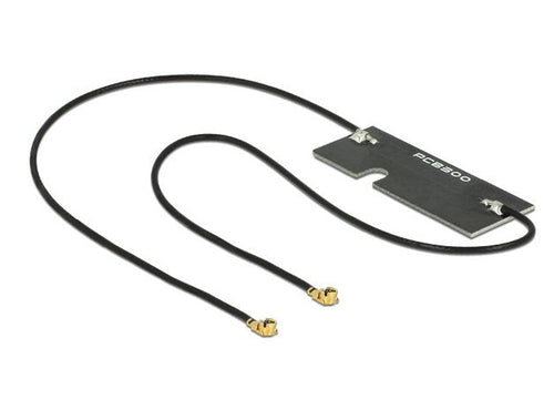 Delock WLAN 802.11 AC a H B G N Double Antenna 2 X I-pex Inc., Mhf® I Connector Male 3 - 5 dBi 1.13 2 X 15CM P — image 1