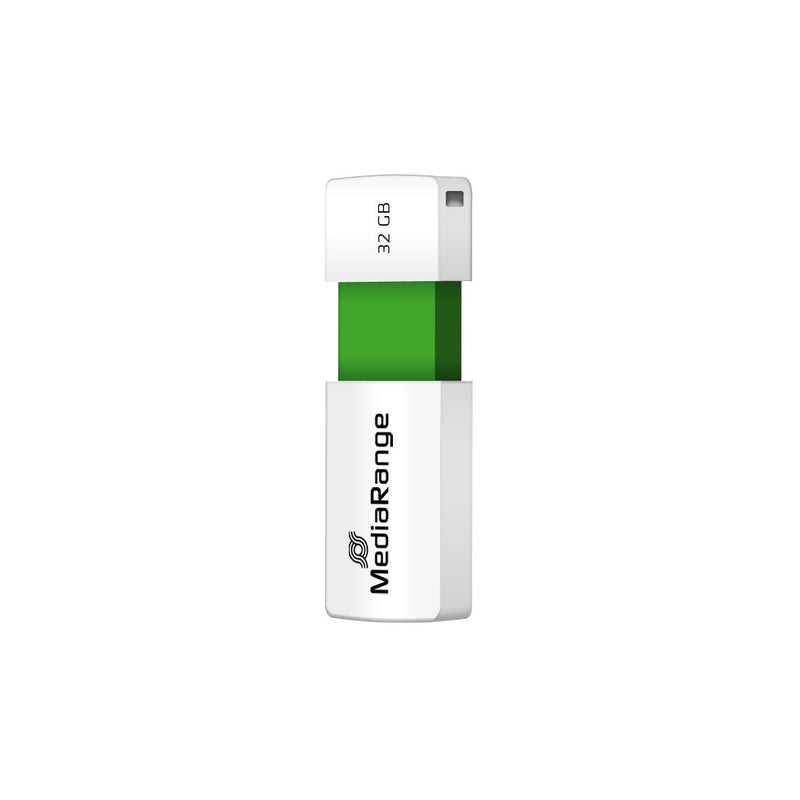 Mediarange USB Flash Drive 32GB USB 2.0 Slider Green