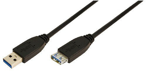 Logilink 2M USB a - USB a 3.0 F/M USB Cable 3.2 Gen 1 (3.1 Gen 1) Black