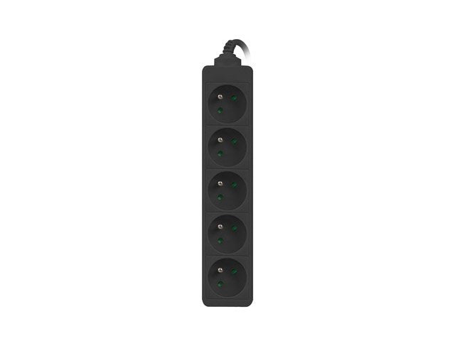 Lanberg PS0-05E-0300-BK Base Múltiple 3M 5 Salidas AC Indoor Black