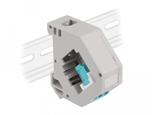 Delock Adapter Carril Din With Keystone Lc Duplex Connector Female a Lc Duplex Connector Female Aqua — image 1