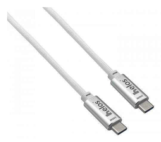 Helos Cable Connection USB4, 40Gbps 240W, Type-c Premium Connector Male 2,0M, White
