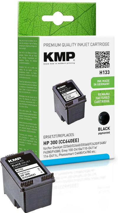 Kmp Cartridge HP CC640EE NR.300 Black 200 S. H133 Refilled — image 1