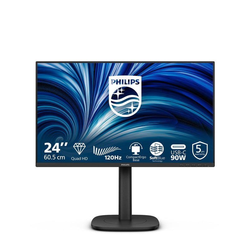 Philips 24B2U3601 00 23.8 IPS QHD 120HZ 350CD M2 4MS HDMI2.1 DP USB-C DP Alt PD90W RJ45 USB Concentrador