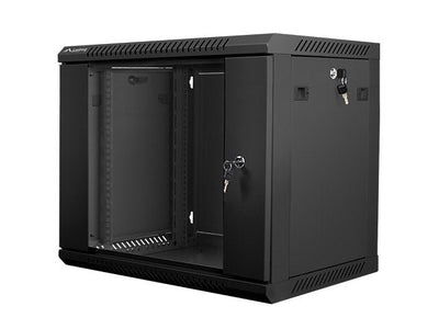 Lanberg Cabinet Mural WF01-6409-10B Black 19 9U IP20 600X450X501MM Up To 60KG Charging Accesorios Assembly — image 1
