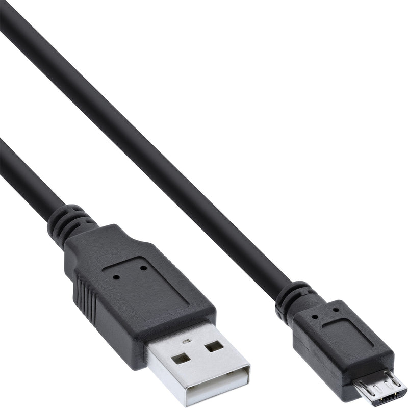 Inline Micro USB 2.0 USB Cable a Male a Micro-b Male Black 0,5M