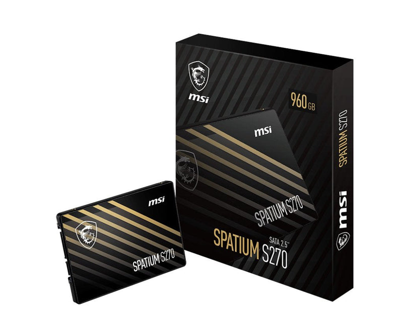 MSI Hard Drive Spatium S270 2.5 960GB SSD SATA3 3D Nand