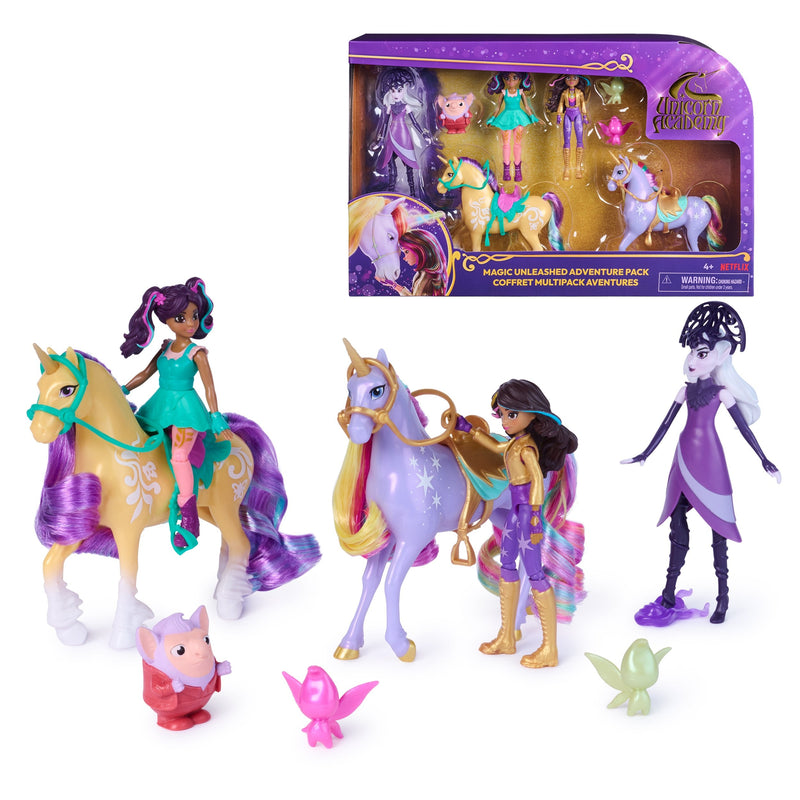 Spin Master Unicorn Academy - Set Of Aventuras, With Ravenzella, Sophia, Ava, Wildstar, Leaf And Figure Toy 60