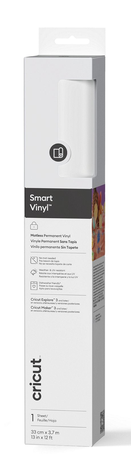 Cricut Smart Vinyl Matless Roll Vinilo Termotransferencia Vinilo Termotransferencia Liso 1 Hojas