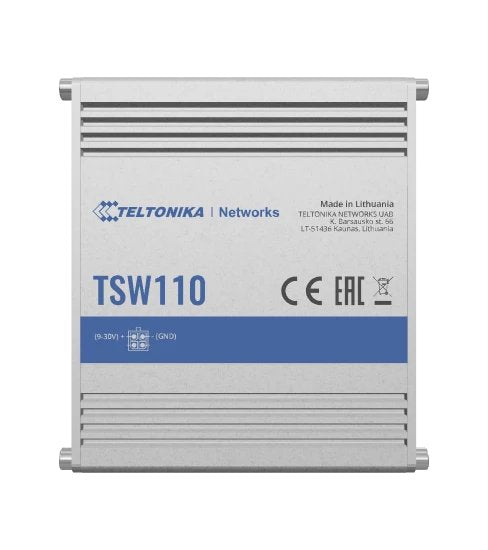 Teltonika TSW110 Industrial Unmanaged L2 Switch, 5X 10/100/1000MB/S Ports