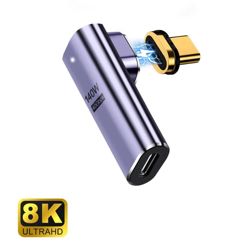 Ewent Adapter USB-C Macho-hembra Magnetic PD100W Purpura
