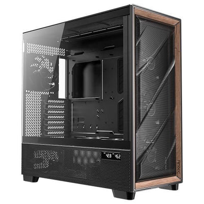 Antec PC Case Flux Pro_euv Wood ATX 2XUSB3.0 Without Power Supply Black — image 1