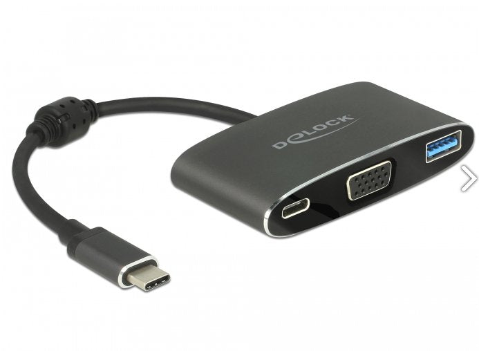 Delock Adapter USB Type-c Male VGA Female (modo DP Alt) + USB Tipo-a + USB Type-c™ Pd