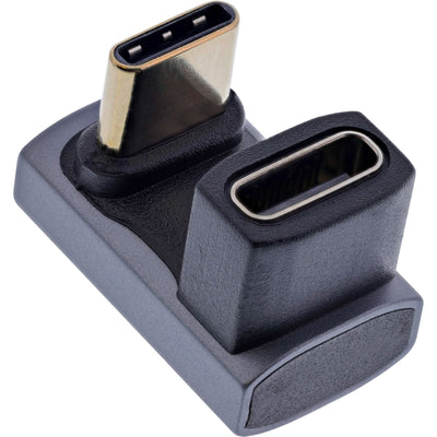 Inline® USB4 Adapter, USB-C Male/Female 180°, Aluminium, Grey — image 1