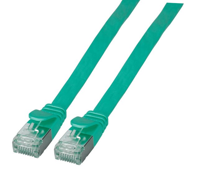 Cable Efb RJ45 Flach Network U FTP, CAT.6A, Pvc, 5M, Green