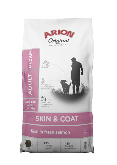 Arion Genuine Skin&coat Med Sucha Karma Perro 12KG — image 1