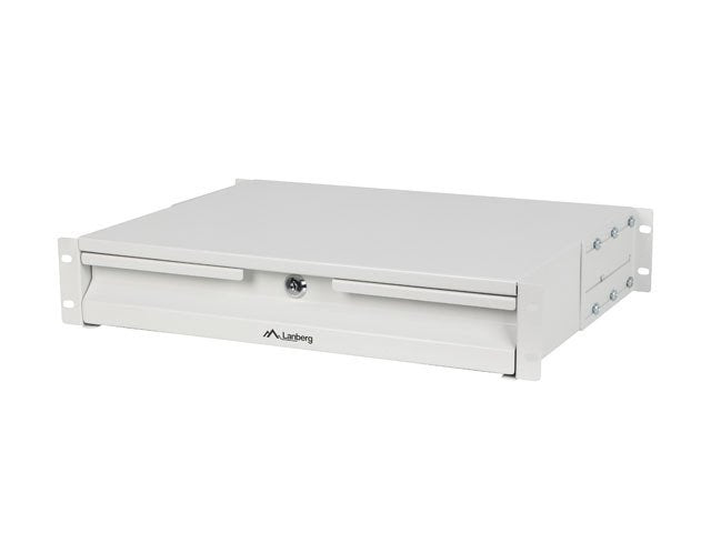 Lanberg Drawer Rack 19 2U 483X360MM Up To 90KG Grey Closure Front