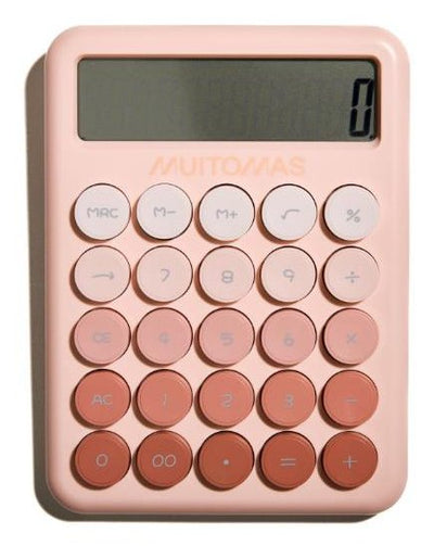 Muitomas Calculator , Laptop With Screen Large 12 Dígitos, Funciona With Battery Aaa, Colour Peach Fuzz — image 1
