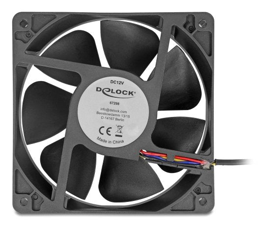 Delock Fan Axial 12V Dc, 120 X 120 X 38MM Black