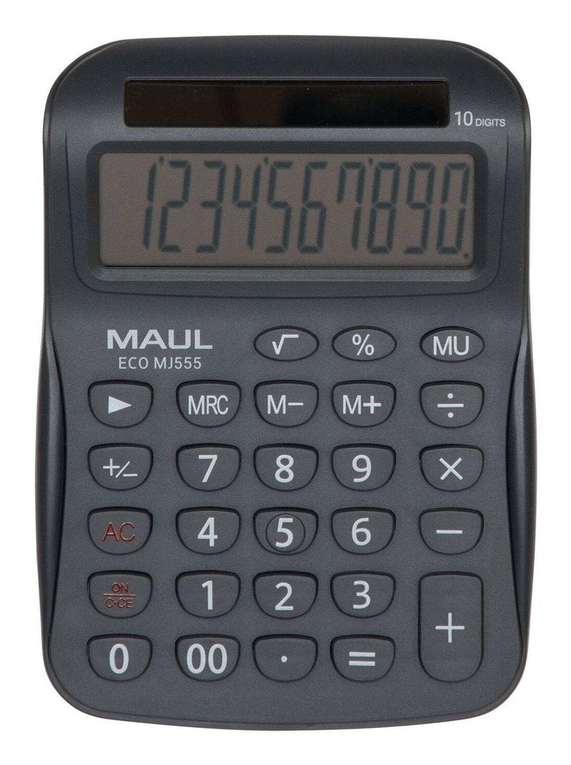 Maul Calculator Eco Mj 555 Calculator Basica With Screen 10 Dígitos Calculator Solar 80% Plastic Reciclado Cal
