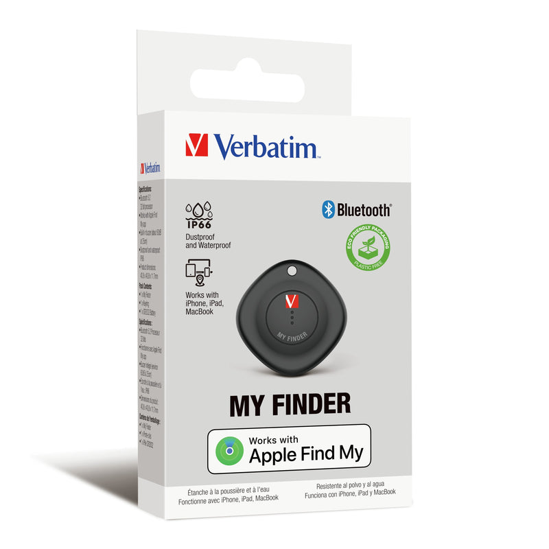 Verbatim Localizador My Finder Bluetooth Tracker MYF-01 Compatible With Apple Includes Keyring And Battery Bla