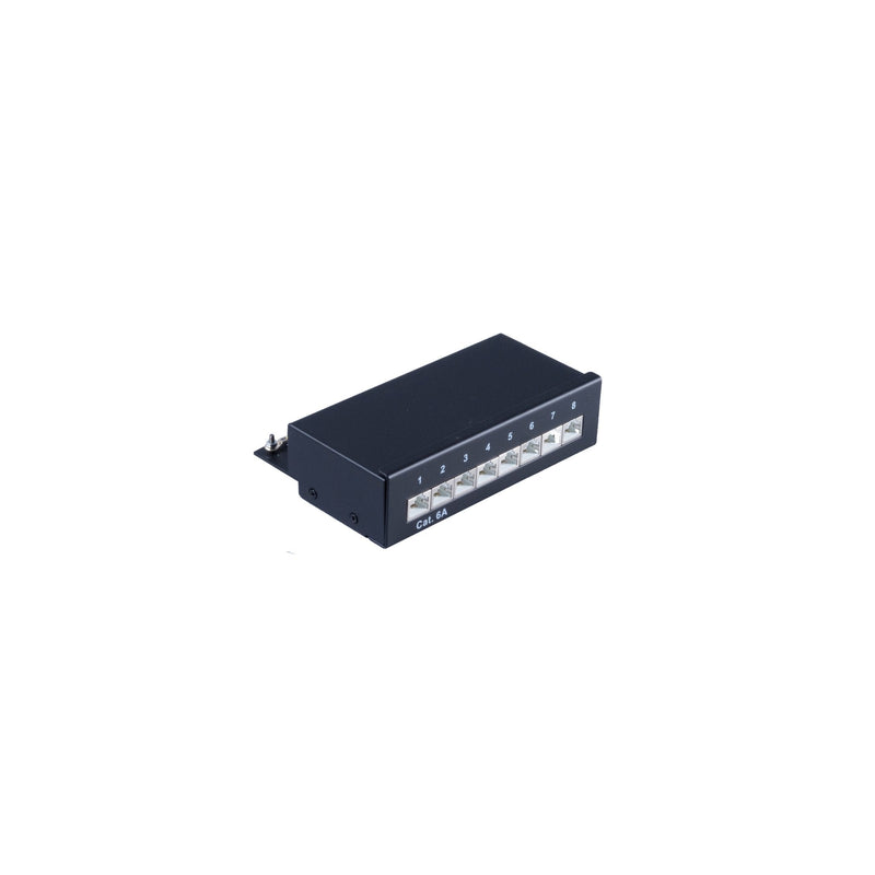 S-impuls DESKTOP-RJ45-PATCHPANEL, 8-PORT, CAT.6A STP, Sw