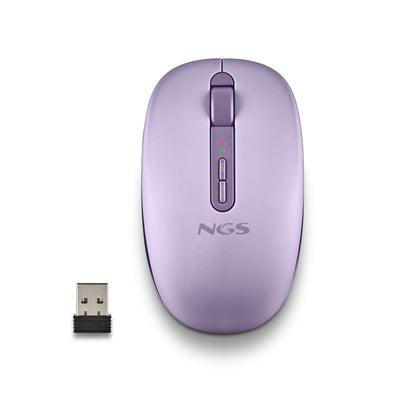 Ngs Mouse Ergonómico Wireless Fog Dual Fogdualpurple Quiet Up To 1600 DPI Púrpura — image 1