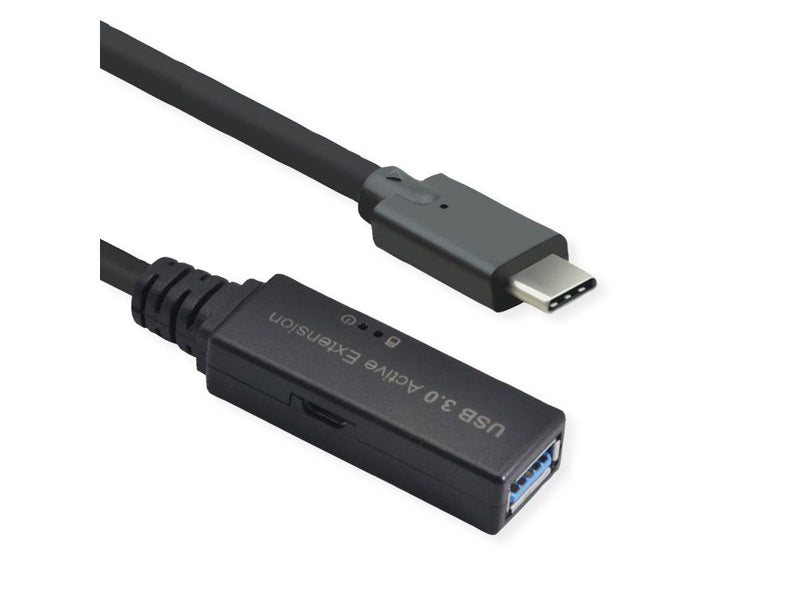 Roline USB 3.2 Gen 1 Aktives Repeater Cable Type a - C, Black 20M