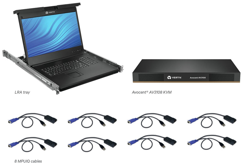 Avocent Local Rack Access Console KVM With Conmutador KVM 8 Ports USB 19 (18.5 Visible) Assembly Bastidor 1366