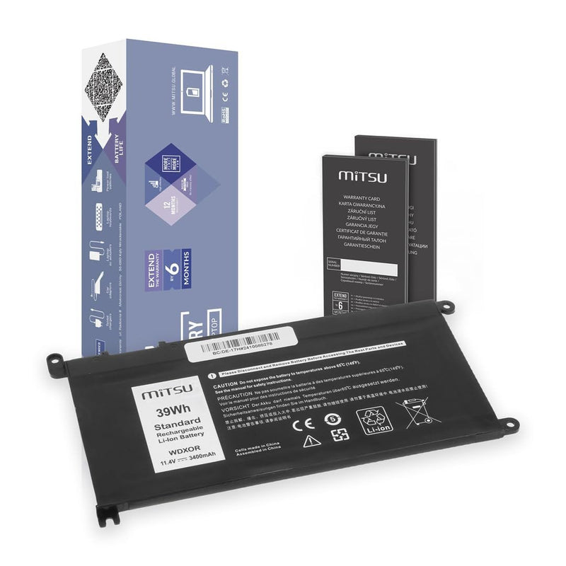Battery Dell Vostro 14 (5468), Inspiron 15 (5568) 3400MAH (39WH) 11.4 Volt