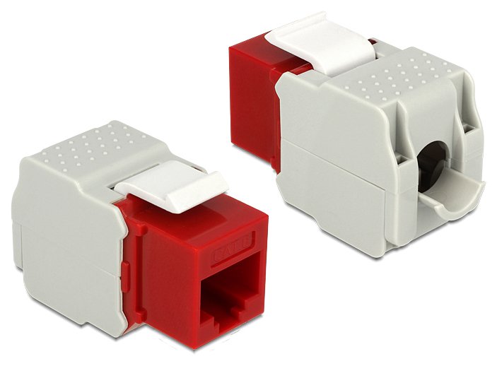 Keystone Modul RJ45 Buchse Lsa CAT.6 UTP Red