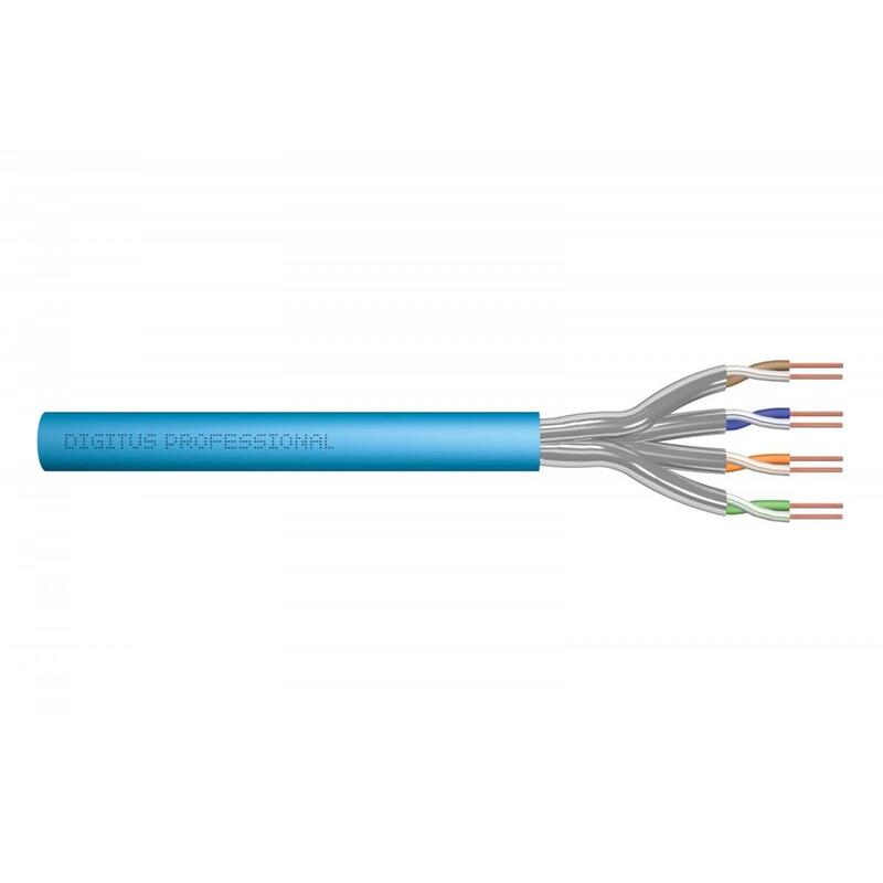 Digitus Network Cable CAT.6A S/FTP Solid Wire Awg 23/1 Lsoh 100M Blue Foiled