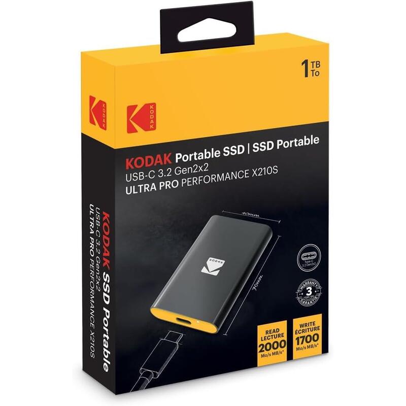 Kodak Drive SSD Portable 3.2GEN2X2 X210S 1TB