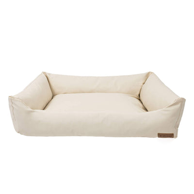 Big Den Waterproof Dog & Cat Basket Bed – Beige, M