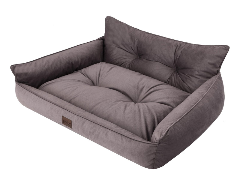 Hano Dog & Cat Bed with Removable Cover – Brown, L