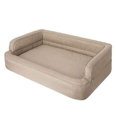 Mano Ergonomic Dog Bed with Removable Cover – Beige, XXL